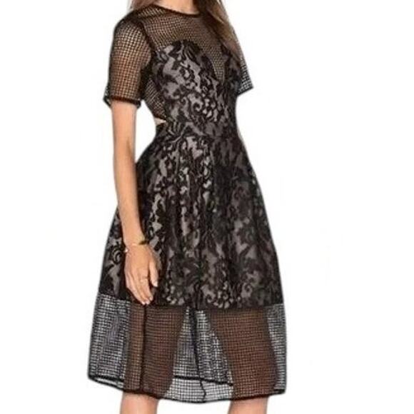 NWT Elliatt Velosity Lace  Formal Cut Out Black Dress Size Small - Picture 10 of 12